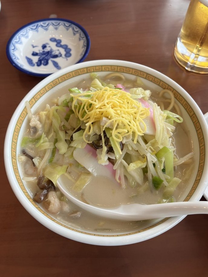 四海楼の具だくさんで美味しそうな長崎ちゃんぽん