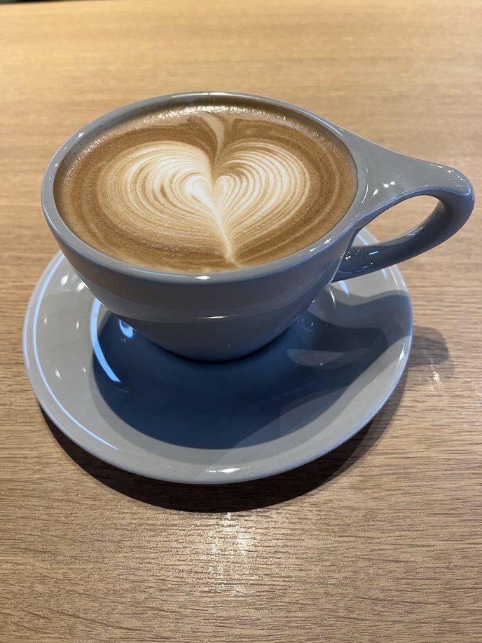 長崎のカフェルクスのカフェオレの写真